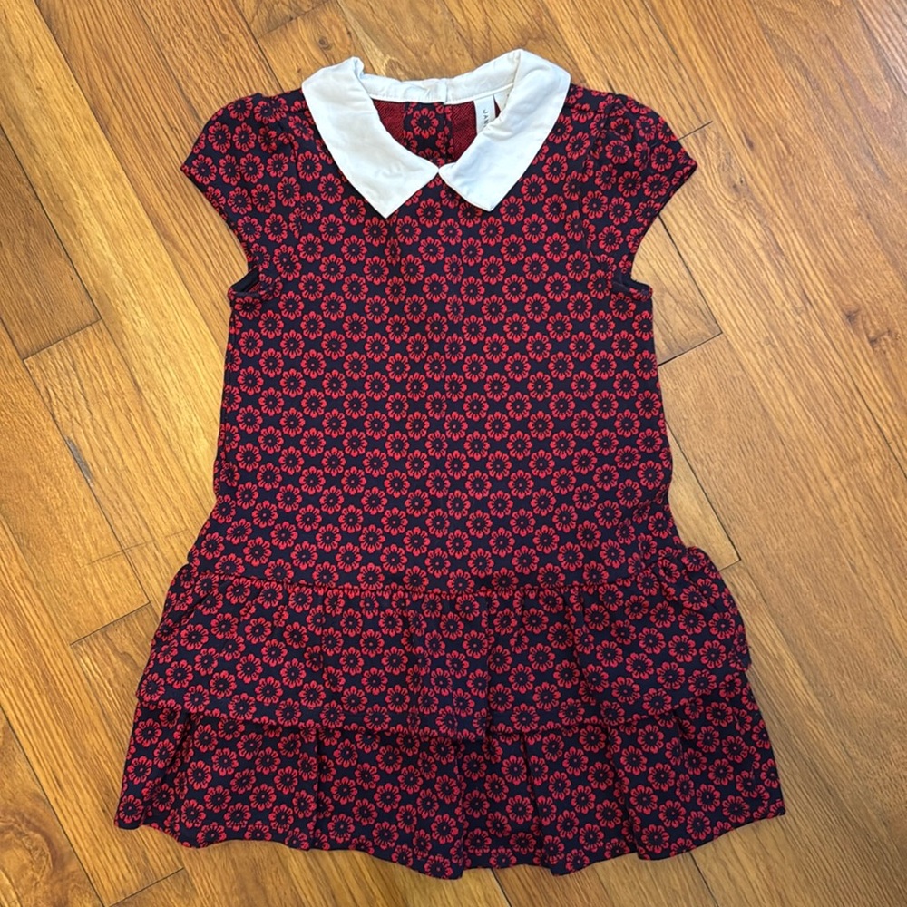 Janie and Jack Floral Drop Waist Jacquard Dress
